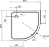 Поддон для душа Cezares Tray TRAY-A-R-80-550-15-W R 80x80, с сифоном фото в интернет-магазине «Wasser-Haus.ru»