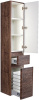 Шкаф-пенал Style Line Атлантика 35 Люкс Plus, с бельевой корзиной, старое дерево фото в интернет-магазине «Wasser-Haus.ru»