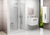 Душевая дверь в нишу Ravak CSD2-110 Transparent, профиль белый фото в интернет-магазине «Wasser-Haus.ru»