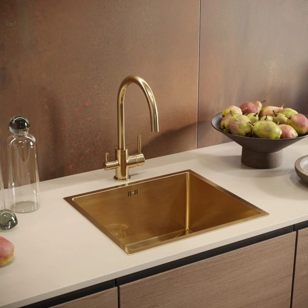 Смеситель для кухни Domaci Равенна DCB 3007 золото фото в интернет-магазине «Wasser-Haus.ru»
