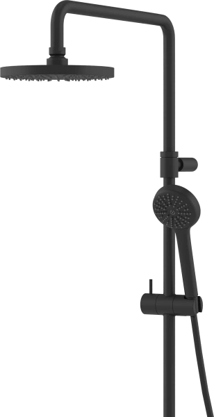 Душевая стойка Kludi Logo Dual Shower System 6808239-00 с термостатом, черная матовая фото в интернет-магазине «Wasser-Haus.ru»