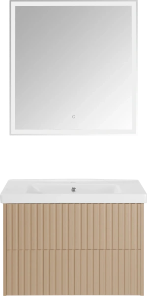 Мебель для ванной ASB-Woodline Риола 80 капучино фото в интернет-магазине «Wasser-Haus.ru»