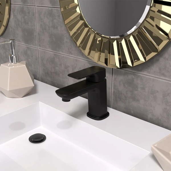 Смеситель для раковины Paini Nove 09YO205ME черный фото в интернет-магазине «Wasser-Haus.ru»