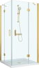 Душевой уголок Vegas Glass AFA TUR NOVO h1890 100 09 01 профиль золото, стекло прозрачное фото в интернет-магазине «Wasser-Haus.ru»