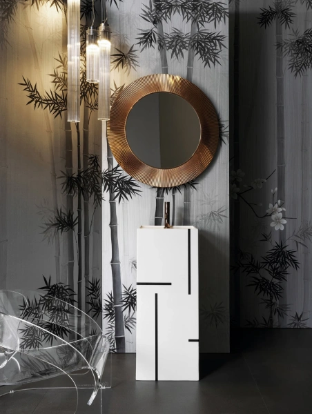 Зеркало круглое Laufen Kartell by Laufen 80 медь фото в интернет-магазине «Wasser-Haus.ru»
