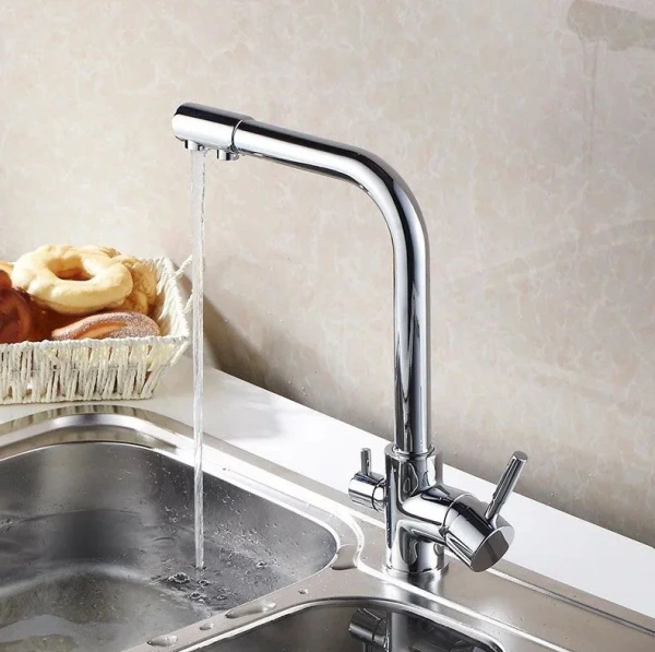 Смеситель для кухни Ledeme L4055-3 хром фото в интернет-магазине «Wasser-Haus.ru»