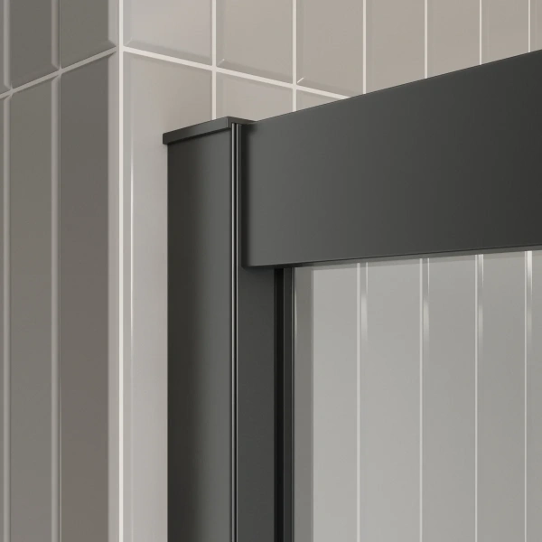 Душевой уголок BelBagno Luce A-2-90-C-NERO 90x90, профиль матовый черный, стекло прозрачное фото в интернет-магазине «Wasser-Haus.ru»