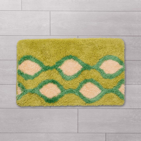 Коврик IDDIS Curved Lines Green 80x50 фото в интернет-магазине «Wasser-Haus.ru»