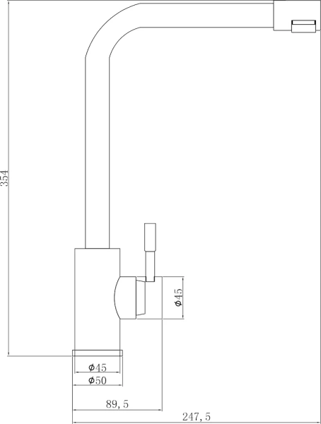 Смеситель для кухни Steel Hammer Inox SH 5191 INOX фото в интернет-магазине «Wasser-Haus.ru»