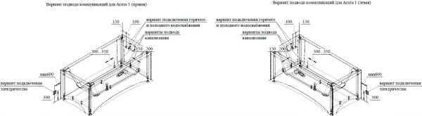 Акриловая ванна Radomir Vannesa Агата 2-01-0-0-1-224Р 150x70 с каркасом фото в интернет-магазине «Wasser-Haus.ru»