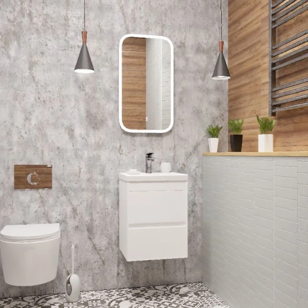 Мебель для ванной Art&Max Family 40, подвесная, Bianco Lucido фото в интернет-магазине «Wasser-Haus.ru»