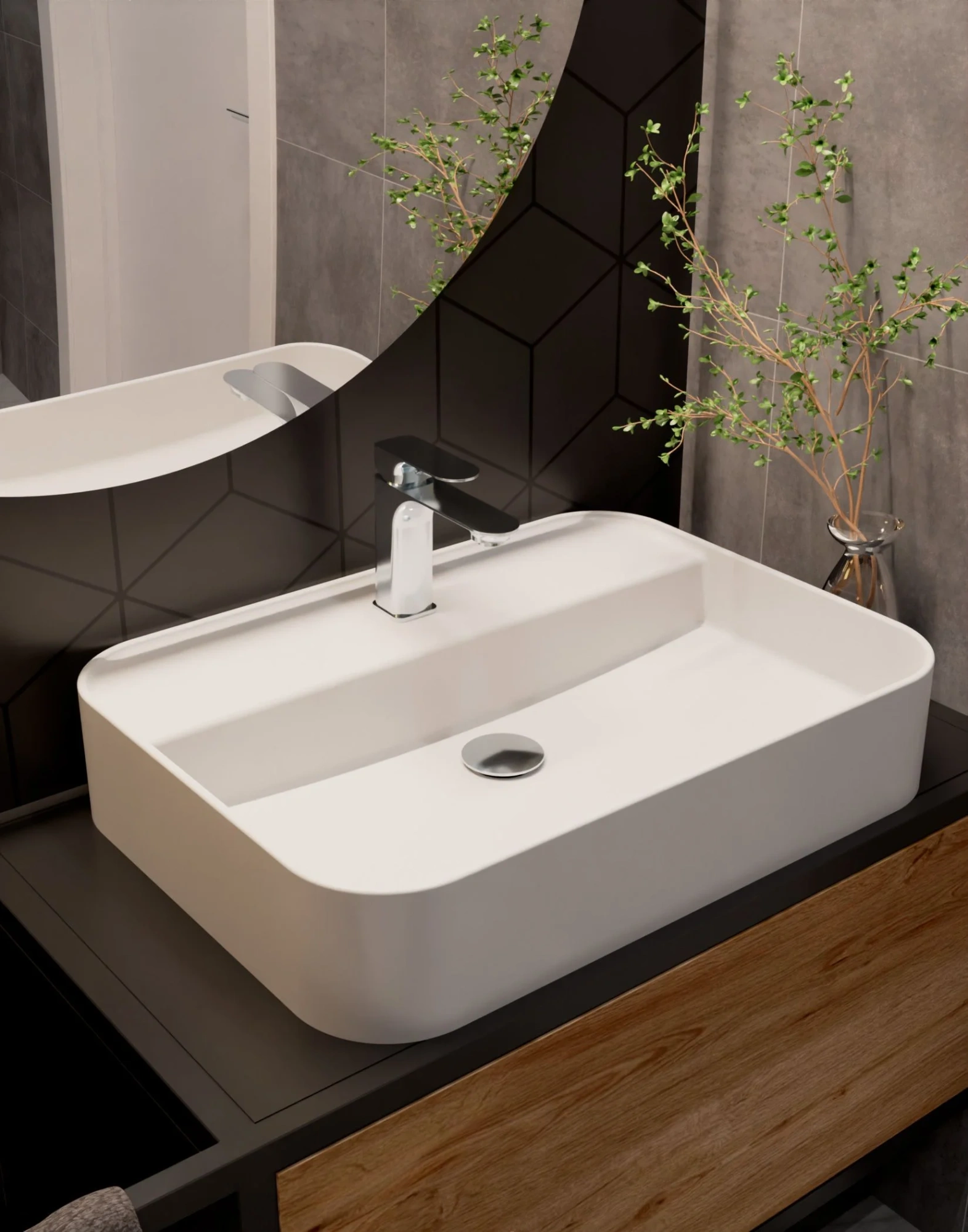 Смеситель для раковины хром, AQUAme Monza AQM6310CR фото в интернет-магазине «Wasser-Haus.ru»