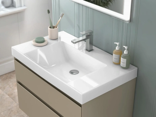 Мебель для ванной Kerama Marazzi Cubo 80 подвесная, лимо матовая фото в интернет-магазине «Wasser-Haus.ru»