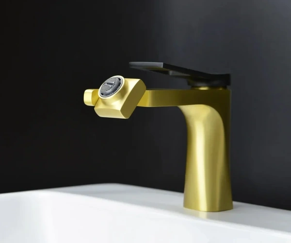 Смеситель для раковины Bronze de Luxe Element EL02XGB золото черный фото в интернет-магазине «Wasser-Haus.ru»