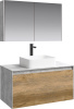 Мебель для ванной Aqwella 5 stars Mobi 100 бетон светлый, дуб балтийский фото в интернет-магазине «Wasser-Haus.ru»