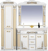 Зеркало Misty Барокко 120 белое, патина фото в интернет-магазине «Wasser-Haus.ru»
