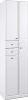 Шкаф-пенал Aqwella Барселона П5/2/K с бельевой корзиной фото в интернет-магазине «Wasser-Haus.ru»