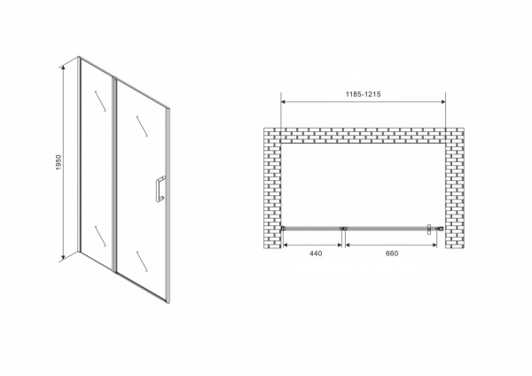 Душевая дверь ABBER Sonnenstrand AG04120S фото в интернет-магазине «Wasser-Haus.ru»