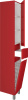 Шкаф-пенал АВН Фиджи 35 R, напольный, красный, с бельевой корзиной фото в интернет-магазине «Wasser-Haus.ru»