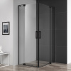 Душевой уголок Cezares Slider A 2 80/90 C Nero профиль черный, стекло прозрачное фото в интернет-магазине «Wasser-Haus.ru»