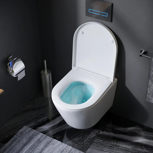 Унитаз подвесной AM.PM Sense C741701SC безободковый, с микролифтом фото в интернет-магазине «Wasser-Haus.ru»