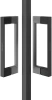 Душевой уголок Kerama Marazzi Vetro 90х90 см, квадратный, раздвижная дверь, профиль матовый черный фото в интернет-магазине «Wasser-Haus.ru»