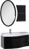 Мебель для ванной Aquanet Опера 115 черная с ящиком L фото в интернет-магазине «Wasser-Haus.ru»