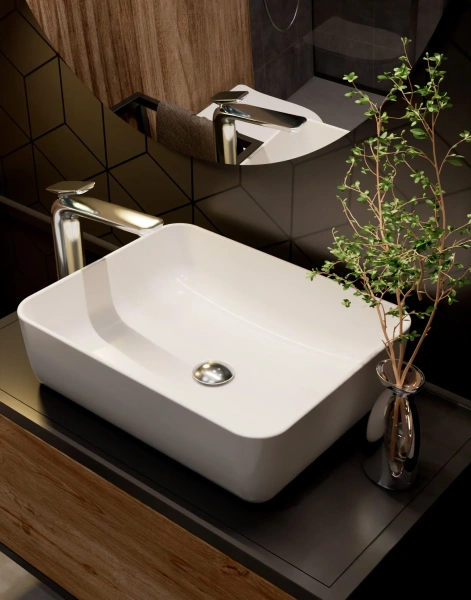 Смеситель для раковины высокий хром, AQUAme Como AQM6514CR фото в интернет-магазине «Wasser-Haus.ru»