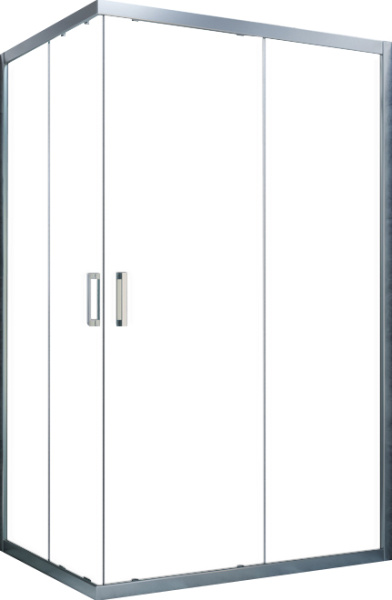 Душевой уголок Vegas Glass ZA-F Novo 100*90 07 10 профиль матовый хром, стекло сатин фото в интернет-магазине «Wasser-Haus.ru»