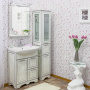 Мебель для ванной Sanflor Адель 65 белая, патина серебро фото в интернет-магазине «Wasser-Haus.ru»