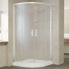 Душевой уголок Vegas Glass ZS 120 01 10 профиль белый, стекло сатин фото в интернет-магазине «Wasser-Haus.ru»