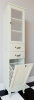 Шкаф-пенал ValenHouse Эллина 40 R с бельевой корзиной, слоновая кость, фурнитура бронза фото в интернет-магазине «Wasser-Haus.ru»