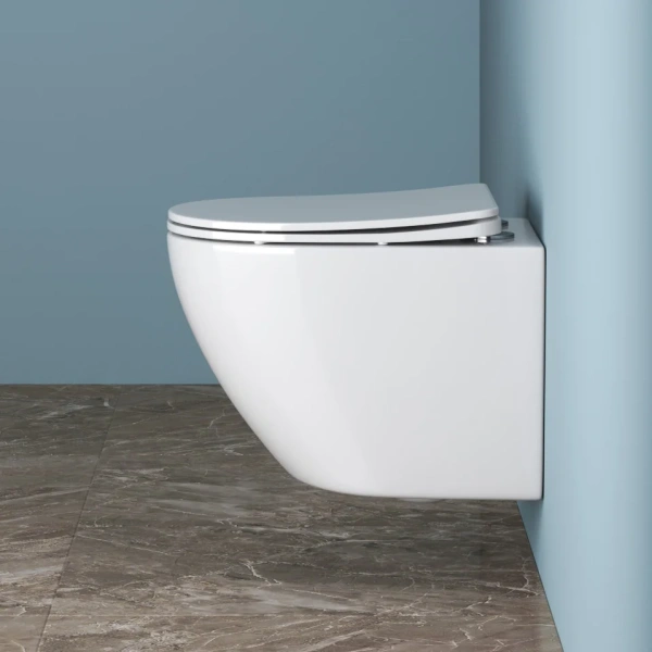 Комплект Унитаз подвесной BelBagno Uno + Инсталляция Geberit Duofix Delta 458.163.21.1 с кнопкой смыва, хром фото в интернет-магазине «Wasser-Haus.ru»