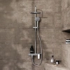 Душевая стойка Damixa Jupiter 977730000 хром, с полочкой фото в интернет-магазине «Wasser-Haus.ru»