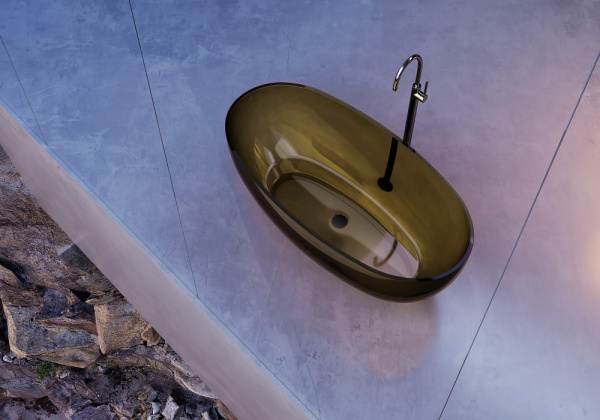 Прозрачная ванна ABBER Kristall AT9703Vesuvian оливковая фото в интернет-магазине «Wasser-Haus.ru»