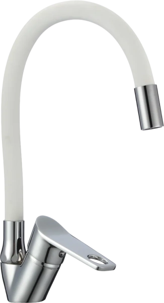 Комплект Мойка кухонная Granula Standart ST-5601 белый + Смеситель РМС SL137W 016F хром, белый, с гибким изливом фото в интернет-магазине «Wasser-Haus.ru»