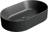 Раковина GSI Kube X 60x37, овальная, черная матовая фото в интернет-магазине «Wasser-Haus.ru»