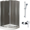 Комплект Душевой уголок BelBagno Uno R 2 90 C Cr + Смеситель BelBagno Tanaro TAN ESDM CRM для душа + Душевой гарнитур BelBagno Vittoria VIT SAL CRM фото в интернет-магазине «Wasser-Haus.ru»