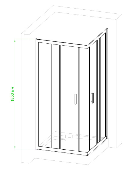 Душевой уголок Royal Bath RB HPD-C-BL 110х100х185 (матовое) фото в интернет-магазине «Wasser-Haus.ru»