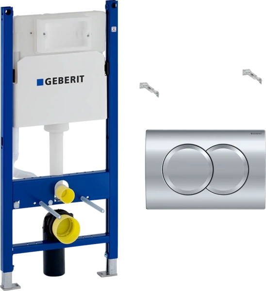 Комплект Унитаз подвесной Vincea Globo VT1-14S белый + Шумоизоляция Geberit + Инсталляция Duofix Delta 458.149.21.1 с кнопкой смыва, хром фото в интернет-магазине «Wasser-Haus.ru»