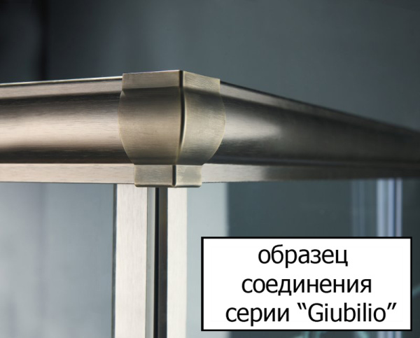 Душевой уголок Cezares Giubileo-A-2-90 стекло с узором, золото фото в интернет-магазине «Wasser-Haus.ru»