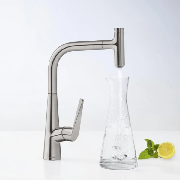 Смеситель для кухни Hansgrohe Talis Select M51 72826800 сталь фото в интернет-магазине «Wasser-Haus.ru»