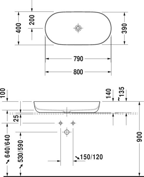 Раковина Duravit Luv 0379800000 80 см фото в интернет-магазине «Wasser-Haus.ru»