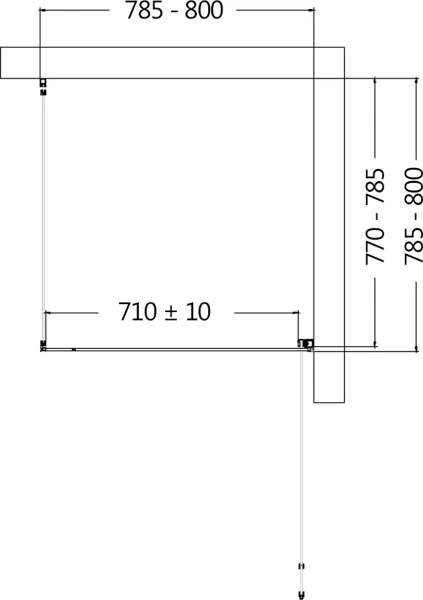Душевой уголок AQUAme AQM5215-RH-8 80х80, профиль черный матовый фото в интернет-магазине «Wasser-Haus.ru»