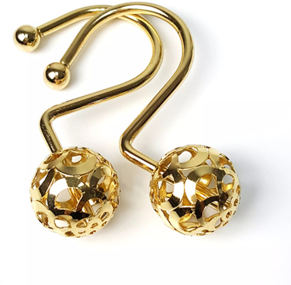 Крючки для шторы Carnation Home Fashions Ball Hole Type Hook Brass фото в интернет-магазине «Wasser-Haus.ru»