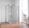 Душевой уголок Vegas Glass ZP+ZPV 140*80 08 01 профиль глянцевый хром, стекло прозрачное фото в интернет-магазине «Wasser-Haus.ru»