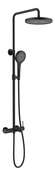 Душевая стойка Vincea Rim VSFS-2RM1MB с изливом, черный матовый фото в интернет-магазине «Wasser-Haus.ru»