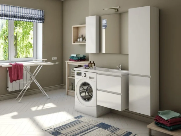 Тумба с раковиной Эстет Dallas Luxe 115 R подвесная, 2 ящика фото в интернет-магазине «Wasser-Haus.ru»