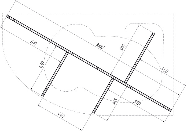 Каркас для ванны 1MarKa Diana 150x90, L/R фото в интернет-магазине «Wasser-Haus.ru»
