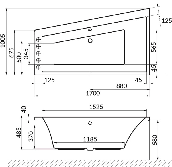 Акриловая ванна Excellent Sfera WAEX.SFP17.SMART.CR 170x100 P фото в интернет-магазине «Wasser-Haus.ru»